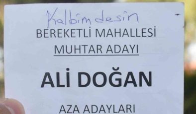 Oy pusulasında çıkan ‘Kalbimdesin’ yazısı muhtarlıktan etti